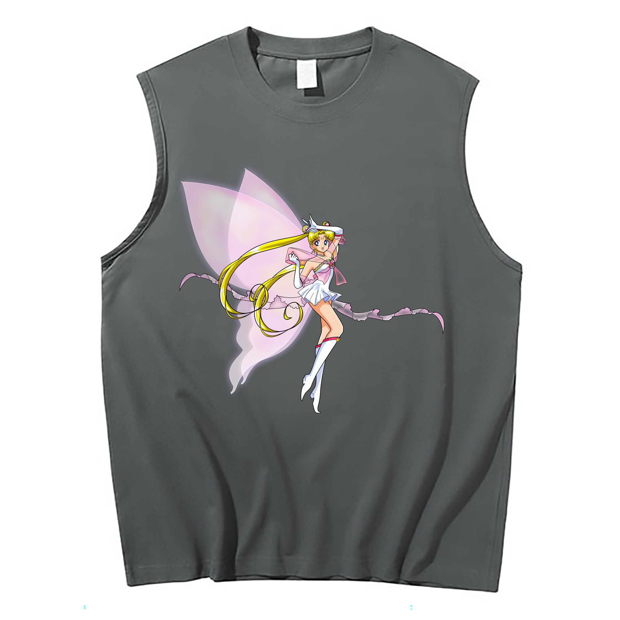 （画像用） 美少女戦士セーラームーン 月野 うさぎ つきの うさぎ Sailor Moon Tsukino Usagi コットン100％タンクトップ（フロントプリント）